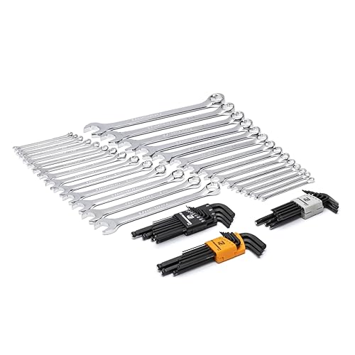 GEARWRENCH 59 Pc 6 Pt Combination Wrench and Hex Key Set | GWMSCWS6SAEMM