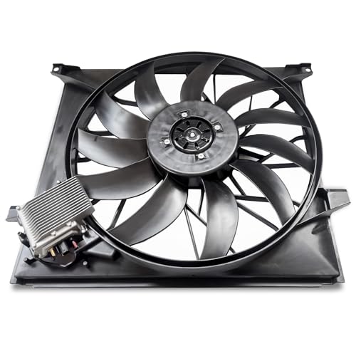 PartsFlow Radiator Brushless Cooling Fan Assembly Compatible with 2000 2001 2002 2003 Mercedes-Benz ML55 AMG OE#1635000393 - color: For Mercedes-Benz