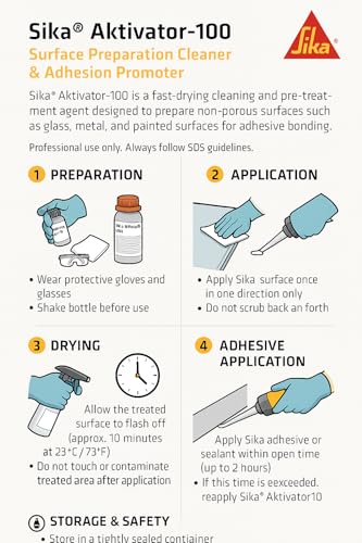 Sika Aktivator 100 Cleaning and Activating Agent 250ml Bottle