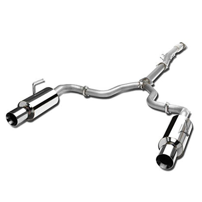 Auto Dynasty 4" Dual Rolled Catback Exhaust Tip System For 2007-2012 Nissan