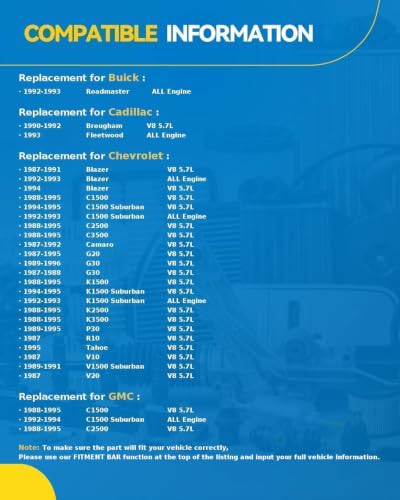 PHILTOP 헤드 개스킷 키트 쉐보레 / GMC K1500 C1500 K2500 1988-1995 5.7L 전용 - size: HS 7733 PT-15