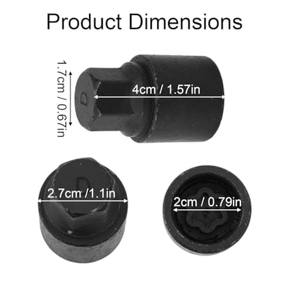 D-Wheel Locking Nut Removal Tool, Special Steel Wheel Anti Theft Lug Nut Key for Dismantling & Installing Anti Theft Lug Removal Tool Socket Remover Hand Repair Tools
