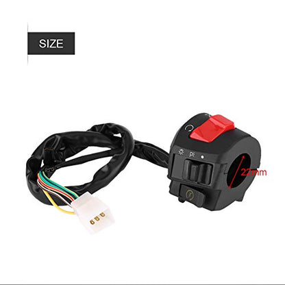 Complete Motorcycle Handlebar Control Kit Universal Fit with Turn Signals Horn Headlight Switches for All Motorcycles
