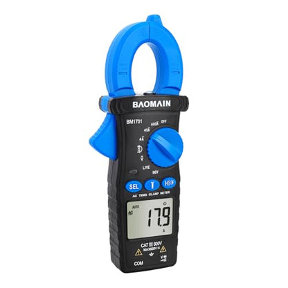 BAOMAIN Digital Clamp Meter 4000 Counts AC Current AC/DC Voltage BM1701