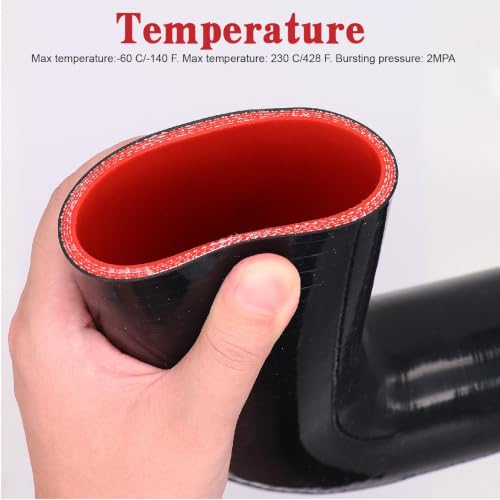 90 Degree Elbow Coupler Silicone Hose 4-Ply ID 2.75-inch(70mm) - size: 2.75 Inch