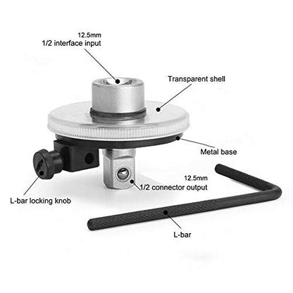 1/2 Inch Torque Wrench Angle Gauge Tool,360° Adjustable 1/2" Drive Torque meter Wrench Set,Professional Measure Tool,Gift - color: Old Model