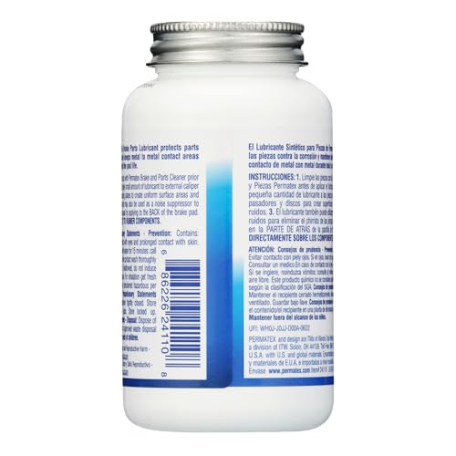 Permatex 24110-6PK Ultra Disc Brake Caliper Lube, 8 oz. (Pack of 6) - color: Synthetic Ultra Brake Parts Lubricant, size: 8 Fl Oz. (Pack of 6)