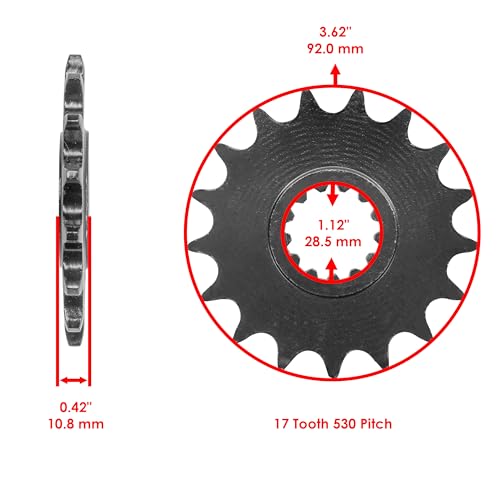 Caltric Red O-Ring Drive Chain and Sprocket Kit Compatible With Yamaha R1 YZF-R1 2004-2008 Red