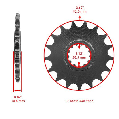 Caltric Red O-Ring Drive Chain and Sprocket Kit Compatible With Yamaha R1 YZF-R1 2004-2008 Red