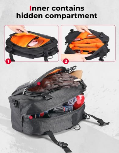 KEMIMOTO Dirt Bike Motorcycle Saddlebags 20L with Waterproof Rain Covers
