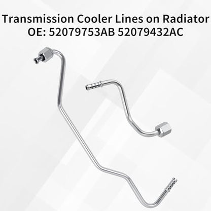 MuHize Radiator Transmission Cooler Lines - Oil Cooling Line (2 Pack) - size: Long & Short