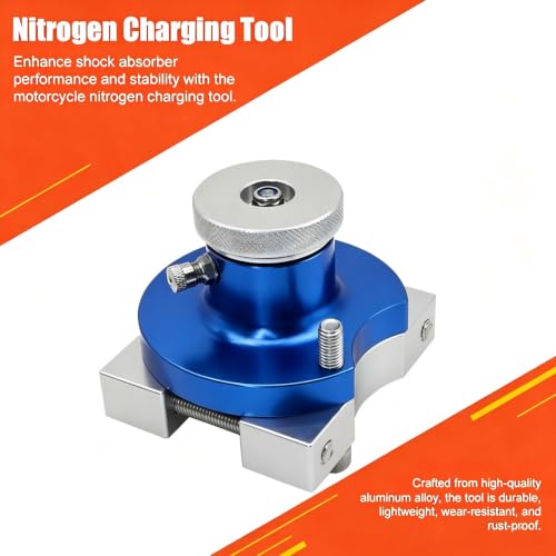 Tissting Motorcycle Nitrogen Charging Tool, Nitrogen Gas Charging Device - color: Blue