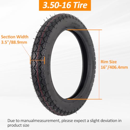 3.50-16 Tire and Inner Tube, 3.00-16 90/100-16 Street Tread Tires