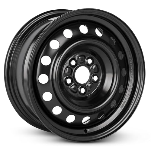 15x6 in Steel Wheel Rim 5 Lug 100mm 40mm Offset 54.1mm CB| Powder-Coated Black finish Fits 2003-2008 Toyota Corolla | New OEM Replacement | 4261102471 - size: 15x6 inch - Black