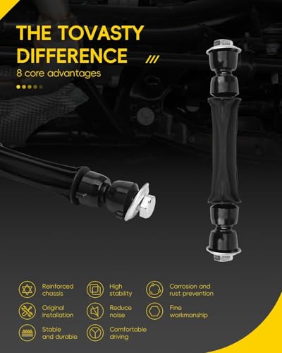 TOVASTY Front Sway Bar Links for Chevy Silverado 1500 2007-2018 - color: K700432