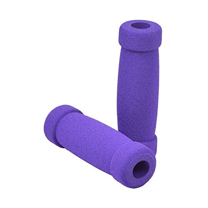 AlveyTech Handlebar Foam Grip Set - Replacement Hand Grips for Razor, Radio Flyer, Kids Kick Scooter, ATV, E-Bicycle, Electric Folding Scooters, Mountain Mini Bike Parts, fits Any 9/16" Bore Handle - color: Purple