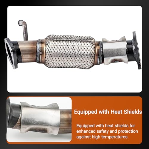 100% Stainless Steel Front Exhaust Flex Pipe for 10-13 Kia Forte 52548 - size: for 10-13 Kia Forte 2.0L,2.4L