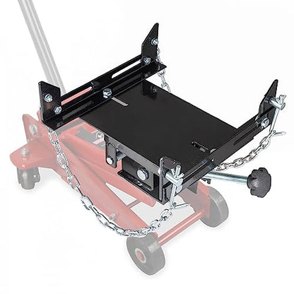 TUFFIOM Transmission Jack Adapter for Cars, Trucks, and Other Vehicles, 1100 lbs/0.5 T Loading Gearbox Removal Adaptor for Hydraulic Floor Jack Conversion with Removable Saddle Shaft