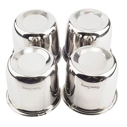 RTrhinotuning Stainless Steel Push Through Center Caps 3.31" for Trailer Truck Rv Wheel Rims Chrome Trailer Hub Cap 2.91" Hight 4 PCS Wheel Center Caps - color: Chrome, size: 3.31" Center Hole, 2.91" Height