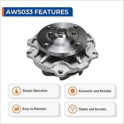 PAROD AW5033 Water Pump Kit Fit Chevy Cadillac Buick Pontiac Oldsmobile