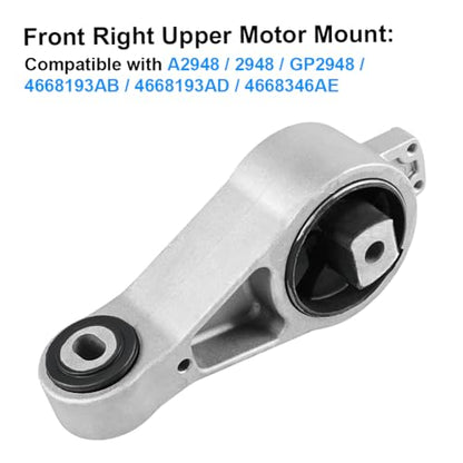 Engine Motor & Front Right Mount Kit Replacement for 2001-2010 Chrysler - size: 2PCS-Compatible with OE#A2948 A2949