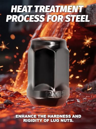 M12x1.5 Lug Nuts 20pcs for Focus - color: Black, size: M12x1.5, style: 1.38IN,20PCS