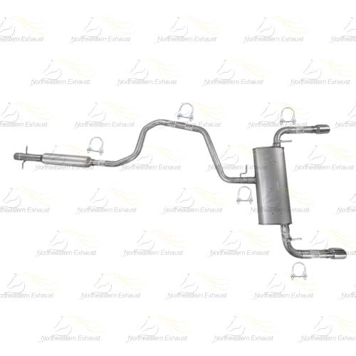Exhaust System Kit Compatible for 2009-2012 Chevy Malibu 3.6L (Resonator Intermediate Pipe and Muffler, 2008-2012 Chevy Malibu 3.6L) - color: Resonator Intermediate Pipe and Muffler