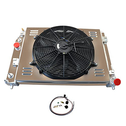 3 ROW ALUMINUM RADIATOR SHROUD FAN FOR 2005-2013 2009 CHEVY CORVETTE C6 V8 MT