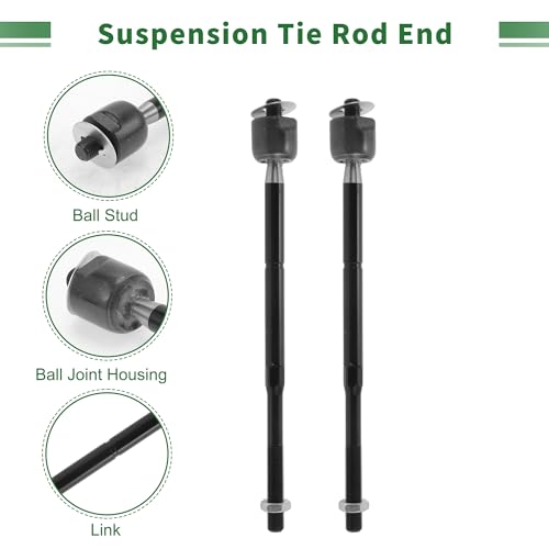 X AUTOHAUX 6pcs Front Suspension Kit Inner Outer Tie Rod End with Boot for Chevrolet Equinox 2005-2009 for Pontiac Torrent 2006-2009 No.EV80781/ES800030