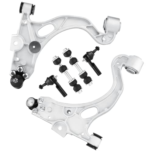 6PCS Front Lower Control Arm + Ball Joint for 98-05 Buick Lesabre Park Avenue Riviera Cadillac Deville Seville Oldsmobile Aurora Pontiac Bonneville Tie Rod Ends Sway Bar Suspension Kit K620291 K620292