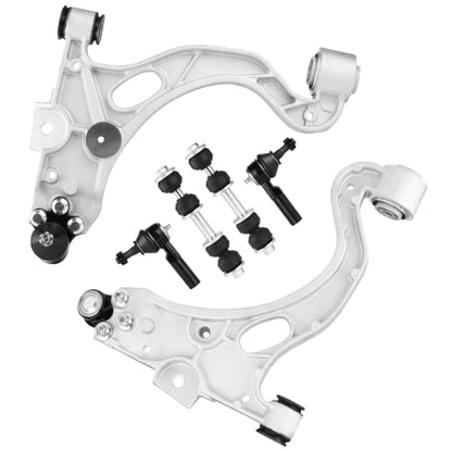 6PCS Front Lower Control Arm + Ball Joint for 98-05 Buick Lesabre Park Avenue Riviera Cadillac Deville Seville Oldsmobile Aurora Pontiac Bonneville Tie Rod Ends Sway Bar Suspension Kit K620291 K620292