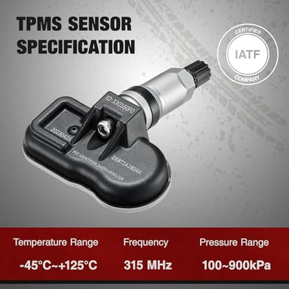 BDFHYK 4PCS Upgrade TPMS Sensor Compatible with Explorer F-150 F-250 F-350 Super Duty E-150 E-250 Edge Escape Focus Mustang Taurus, Lincoln Replaces# 9L3Z-1A189-A DE8T-1A180-A DE8T-1A180-AA - style: G1EZ1A189A