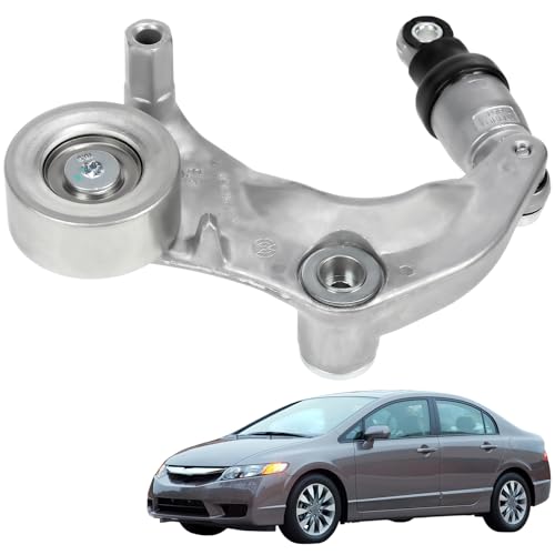 Belt Tensioner Assembly with Pulley Fit for Honda Civic 2007 2008 2009 2010 2011 1.8L, Replace# 31170RWK005, 31170RWK015 - size: 31170RWK005