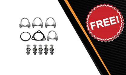Exhaust Resonator Y-Pipe w/Pair of Mufflers Kit Compatible with Honda Civic 2016-2021 1.5L | Stainless Steel | Northeastern Exhaust | Includes Clamps, Gasket and Bolt-Kit | Direct-Fit Replacement
