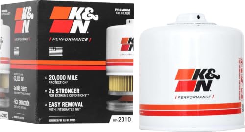 K&N Oil Filter: 20,000 Mile Engine Protection with Wrench Off Nut, HP-2010, 1 inch (Pack of 12) - size: 1 inch (Pack of 12)