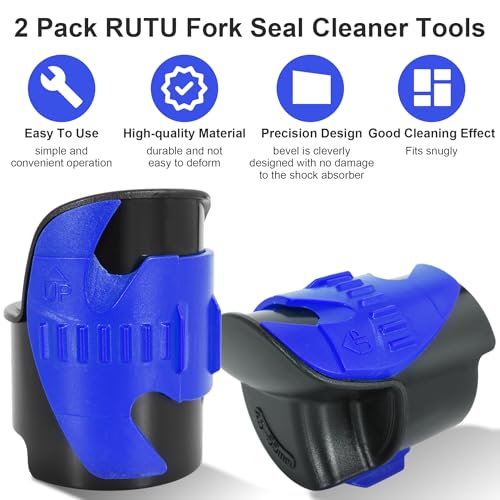 Motorcycle Fork Seal Cleaner 45-55mm Shock Absorber Repair Tool 2 Pack Blue - color: BLUE