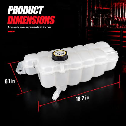 603-318 Coolant Reservoir Tank with Cap for Ford F-150 2015-2024 - size: 603-318