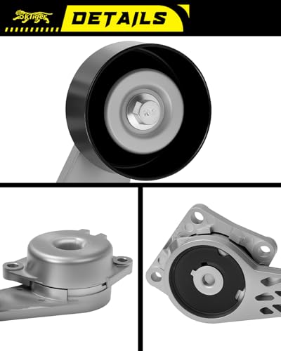 Oktiger 38133 Belt Tensioner Assembly with Pulley Fit for Ford F150 F250 1997-2001 4.6L 5.4L, F250/F350 Super Duty 1999-2001 5.4L 6.8L, Expedition 1997-2001 4.6L 5.4L, Replace OE # 1L3Z6B209AA - size: 38133