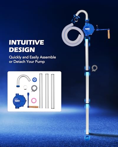 OMT 55 Gallon Drum Pump, Fits 5 to 55 Gallon Drums - color: Blue Rotary Action Aluminum Pump