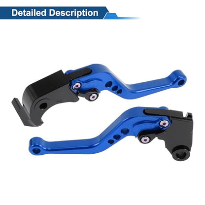 Short Brake Clutch Levers for Kawasaki Z1000SX/NINJA 1000/Tourer 2011-2016 6 Position Adjustable Motorcycle Handlebar Brake Lever Aluminum Alloy Blue - color: Blue