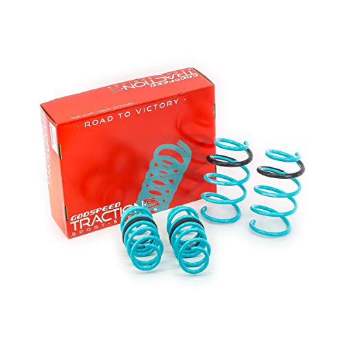 Godspeed LS-TS-TA-0013 Traction-S Performance Lowering Springs, Reduce Body Roll, Improved Handling, Set of 4, compatible with Toyota RAV4 (XA40) 2013-18
