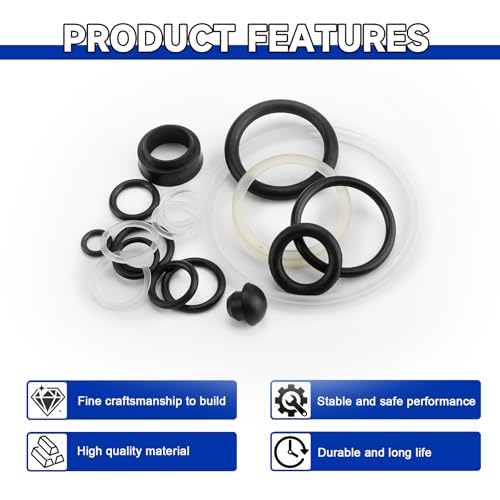 15PCs 3 Ton Floor Jack Seal Kit,Hydraulic Jack Rebuild Kit,3Ton Floor Jacks Repair Set, Seal Replacement Set Includes O-Ring Seal/Oil Plug,Sealing Car Accessories for 3-Ton Hydraulic Jacks