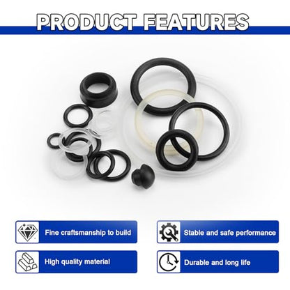 15PCs 3 Ton Floor Jack Seal Kit,Hydraulic Jack Rebuild Kit,3Ton Floor Jacks Repair Set, Seal Replacement Set Includes O-Ring Seal/Oil Plug,Sealing Car Accessories for 3-Ton Hydraulic Jacks