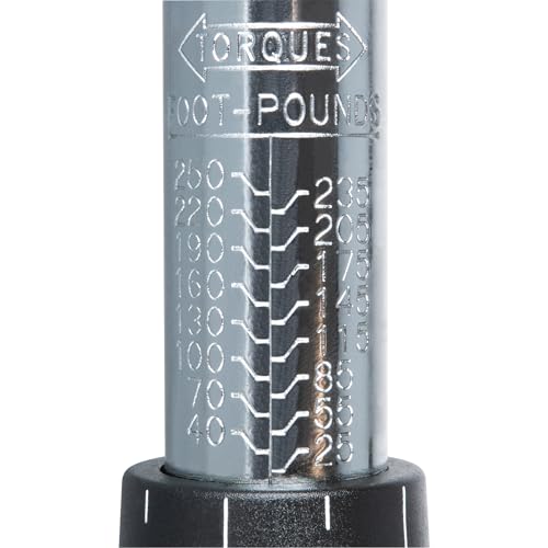 Performance Tool M199 1/2-Inch Drive Click Torque Wrench With Patented Torque Adjusting Locking Collar (25 to 250 ft/lb) - style: 1/2" Dr. Click Style (25-250 ft/lbs)
