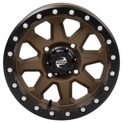 Tusk 4/156 Uinta Beadlock Wheel 15x7 5.0 + 2.0 Bronze Compatible with POLARIS RZR Trail/XP/ProXP/General/Ranger KAWASAKI KRX/Ridge/Mule Pro YAMAHA RMAX/YXZ