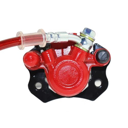 PRO BAT Rear Brake Master Cylinder Caliper With Disc Rotor Assembly - color: Red