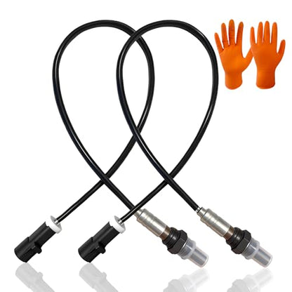Upstream & Downstream O2 Sensor Set WITH GLOVES | Direct Replacement for OE 15717 * 2 | Oxygen Sensor Compatible with Ford/Lincoln/Mazda/Mercury Vehicles (2 Pack) - size: 2-Pack 15717