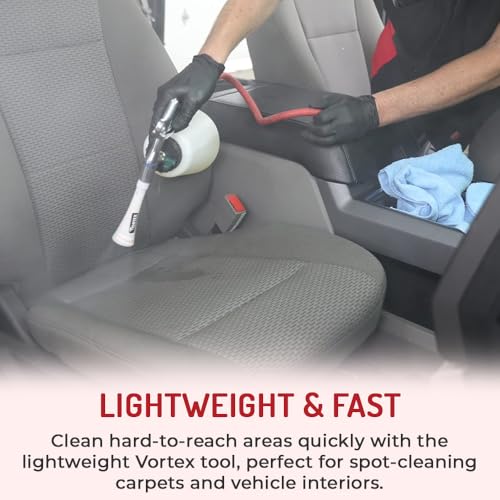 HI-TECH Vortex I Air Cleaning Gun – Deep Cleans Auto Interiors & Exteriors – Compressed Air Powered – Car Detailing Tool for Dirt, Dust, Grime & Stains - size: V-100