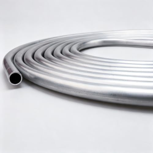 AC PERFORMANCE 3/8" Aluminum Fuel Line Hard Tube, 16 Feet Coil - color: Silver, size: 3/8" OD - 16FT