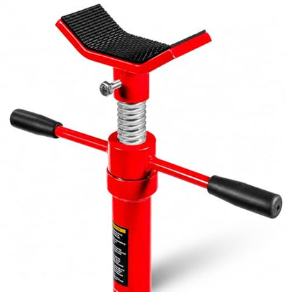 Stark USA Under Hoist Support Lift Jack Stand Wide Base 1/2 Ton 1,000 lbs Capacity Spin Handle, Self-Locking Threaded Screw, for Vehicle Lifting & Support